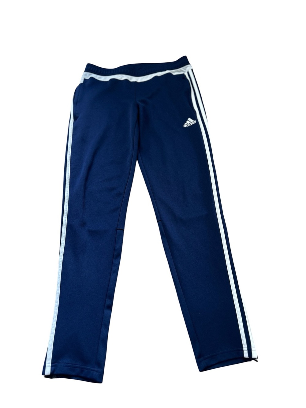 🆕adidas Navy Blue Kids Track Pants with White Stripes